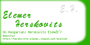 elemer herskovits business card